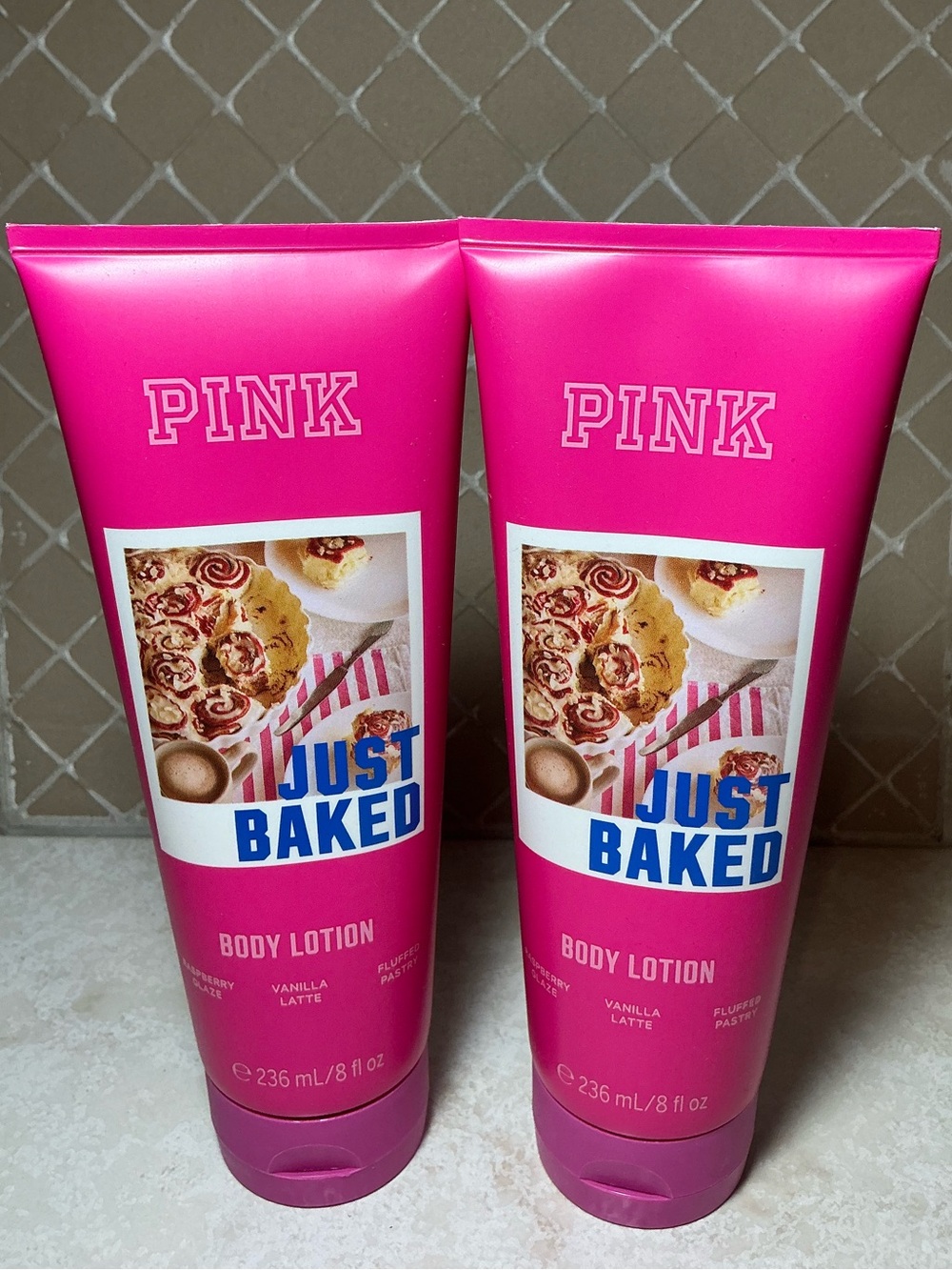 PINK Just Baked Body Lotion 8 oz Set of 2 NEW